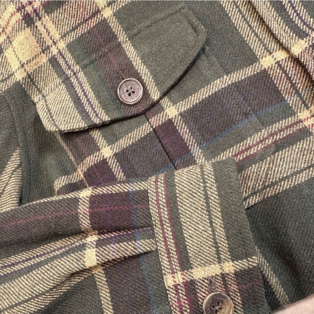 Ralph Lauren Collection Fall 2023 Andrya Olive Plaid Shirt Jacket - Picture 12 of 17